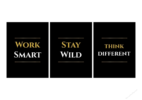 Motivational Posters Image Kit – Gold & White Typography on Black