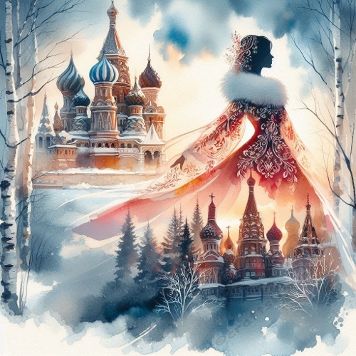 Fantasy Winter Russian Princess & Palace (1024×1024px JPEG)