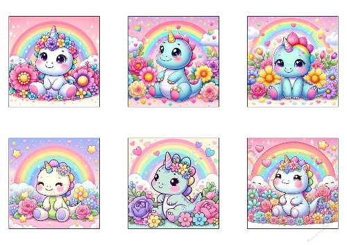 6 Cute Unicorn Backgrounds – Baby Characters, Rainbows & Flowers