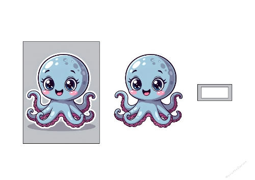 Cute Octopus 3D Card Kit – Kawaii Sea Creature Decoupage Set