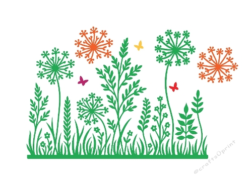 Garden Flowers and Butterflies Bundle 