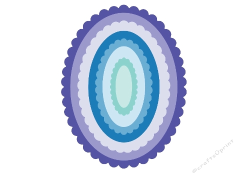 Layered Oval Card Shape Template Bundle – Silhouettes & SVG Cutting Files
