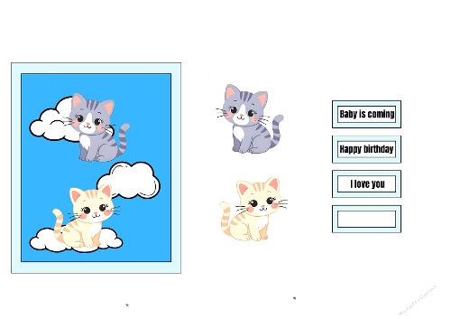 Cute Kittens 3D Card Kit – Easy‑to‑Make Printable A4 JPEG