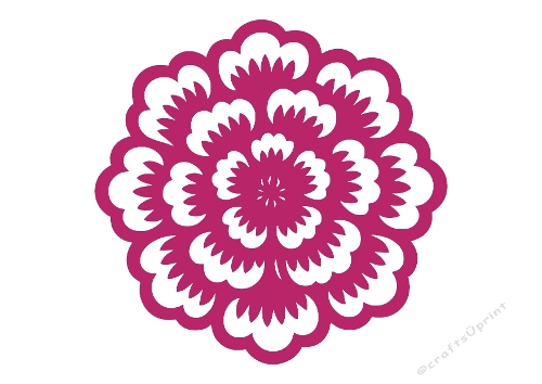 Floral Mandala Silhouette Design