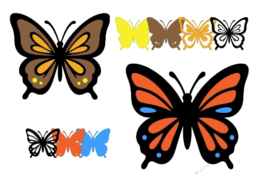 Layered 3D Butterfly Duo – Multilayer SVG & Silhouette Cutting File Set