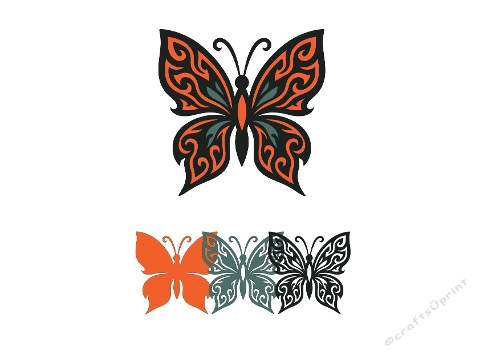 Decorative Butterfly Cut File Kit – Elegant SVG & Silhouette Designs