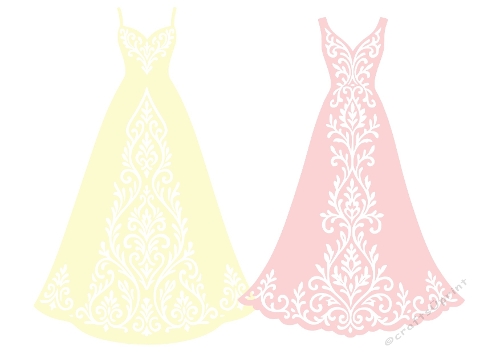 Layered Wedding Dress Duo – Elegant Multilayer SVG & Silhouette Cutting File Set