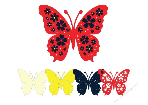 Decorative Butterfly Silhouette – Floral SVG & Silhouette Cutting File