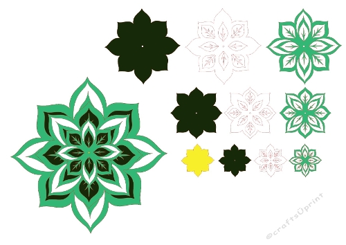 3D Layered Floral Mandala – Botanical Petal SVG Cutting File