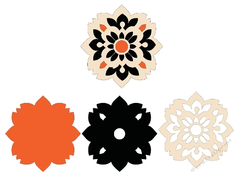 3D Layered Floral Mandala – Decorative Petal SVG Cutting File