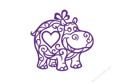 Ornamental Hippopotamus Cutting File