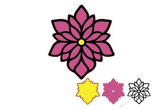 3D Layered Flower Mandala | Decorative Petal Design | SVG and Silhouette Files