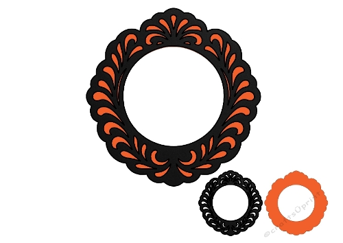 3D Layered Ornamental Frame | Decorative Circular Mandala | SVG and Silhouette Files