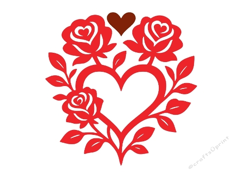 Heart and Roses Decorative Kit