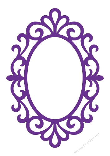 Luxury Ornamental Oval Frame | Elegant Decorative Cut File | SVG and Silhouette Files