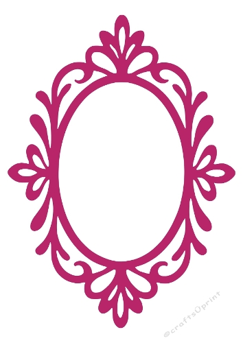 Luxury Ornamental Oval Frame | Elegant Decorative Cut File | SVG and Silhouette Files