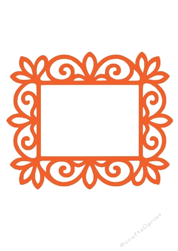 Luxury Ornamental Rectangular Frame | Elegant Decorative Cut File | SVG and Silhouette Files