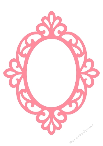 Luxury Ornamental Oval Frame | Elegant Decorative Cut File | SVG and Silhouette Files