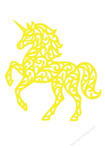 Decorative Unicorn Silhouette | Ornamental Fantasy Cut File | SVG and Silhouette Files