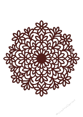 Floral Mandala Circle | Decorative Cut File | SVG and Silhouette Files