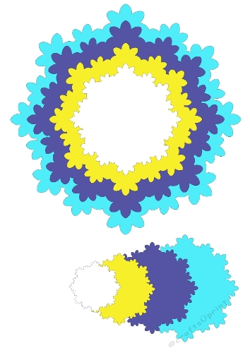 3D Shape Card | Layered Decorative Card Template | SVG and Silhouette Files
