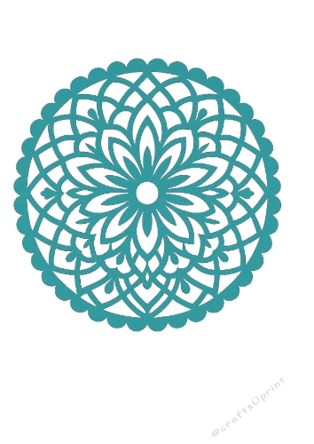 Floral Mandala Circle | Decorative Cut File | SVG and Silhouette Files