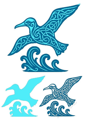 3D Layered Bird | Nautical Cut File | SVG and Silhouette Files