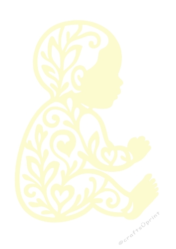 Baby Silhouette | Decorative Cut File | SVG and Silhouette Files