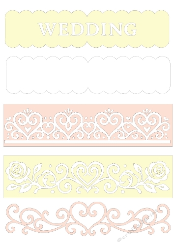 Wedding & Romantic Letter Kit | Decorative Cut File Set | SVG and Silhouette Files