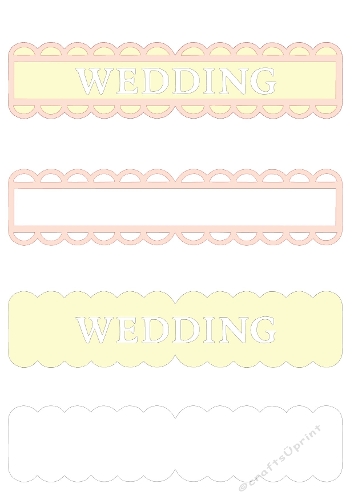 3D Wedding & Romantic Letter Panels | Layered Cut File | SVG and Silhouette Files