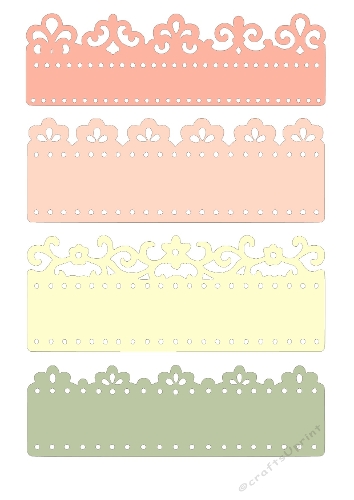 Floral Border Kit | Decorative Cut File Set | SVG and Silhouette Files ...