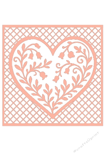 Floral Heart Frame | Decorative Cut File | SVG and Silhouette Files