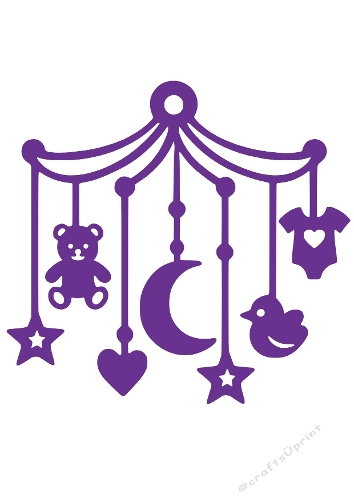 Baby Mobile Silhouette | Nursery Cut File | SVG and Silhouette Files