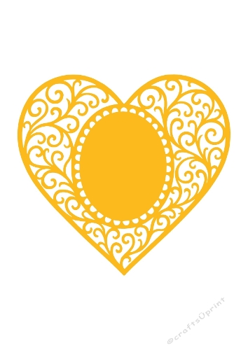 Ornamental Filigree Heart | Decorative Cut File | SVG and Silhouette Files