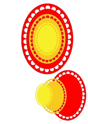 3D Layered Oval Shapes | Decorative Cut File | SVG and Silhouette Files
