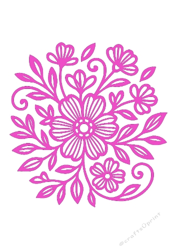Floral Mandala Flower | Decorative Cut File | SVG and Silhouette Files