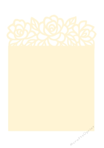 Floral Border Card Template | Decorative Cut File | SVG and Silhouette Files