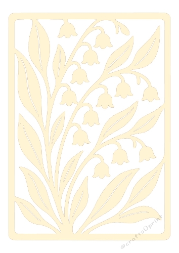 Lily‑of‑the‑Valley Floral Panel | Decorative Cut File | SVG and Silhouette Files