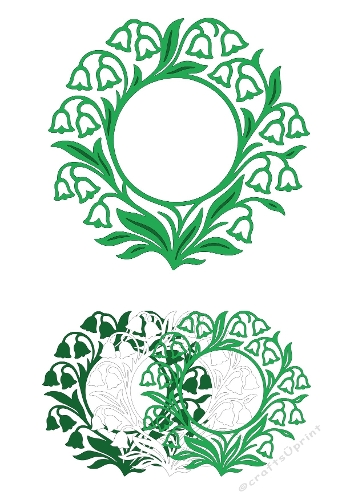 Floral Circle Frame Set | Decorative Cut Files | SVG and Silhouette Files