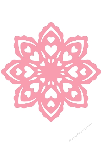 Heart Mandala Cut File | Decorative Silhouette | SVG and Silhouette Files