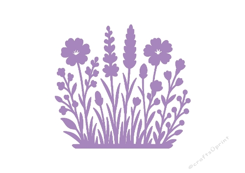 Lavender Silhouette – Decorative Floral Botanical SVG Cutting File