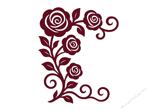 Decorative Floral Shape – Ornamental Rose SVG Cutting File