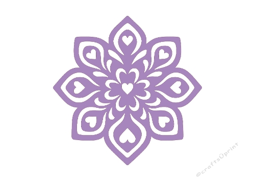 Decorative Heart Mandala – Ornamental Floral SVG Cutting File