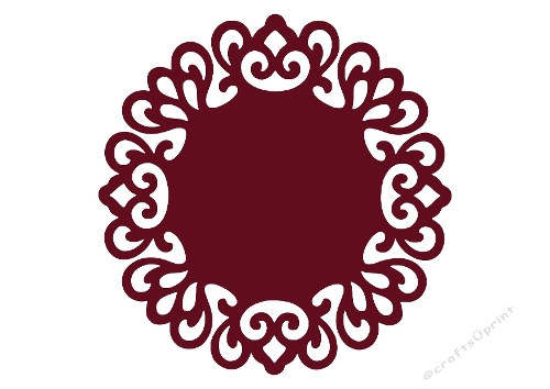 Decorative Ornamental Circle – Lace‑Style Mandala Frame SVG Cutting File