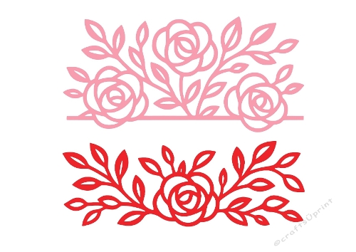 Decorative Rose Borders – Floral Silhouette SVG Cutting Files