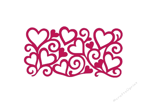 Decorative Heart Swirl Pattern – Romantic Silhouette SVG Cutting File