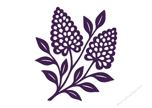 Elegant Floral Branch – Modern Botanical Silhouette SVG Cutting File