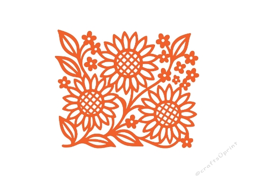 Sunflower Garden Cluster – Cheerful Botanical Silhouette SVG Cutting File