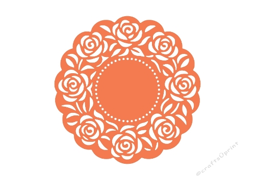 Decorative Rose Circle – Floral Frame SVG & Silhouette Cutting File