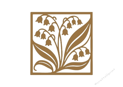 Floral Square Frame – Botanical SVG & Silhouette Cutting File